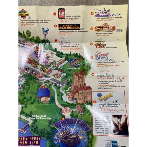 1999 Disney MGM Studios Guidemap - The Osborne Family Spectacle of Lights - Picture 8 of 10